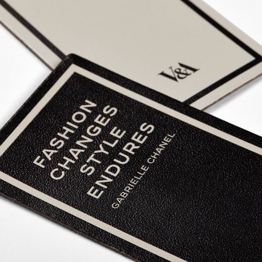 Gabrielle Chanel. Fashion Manifesto black leather bookmark